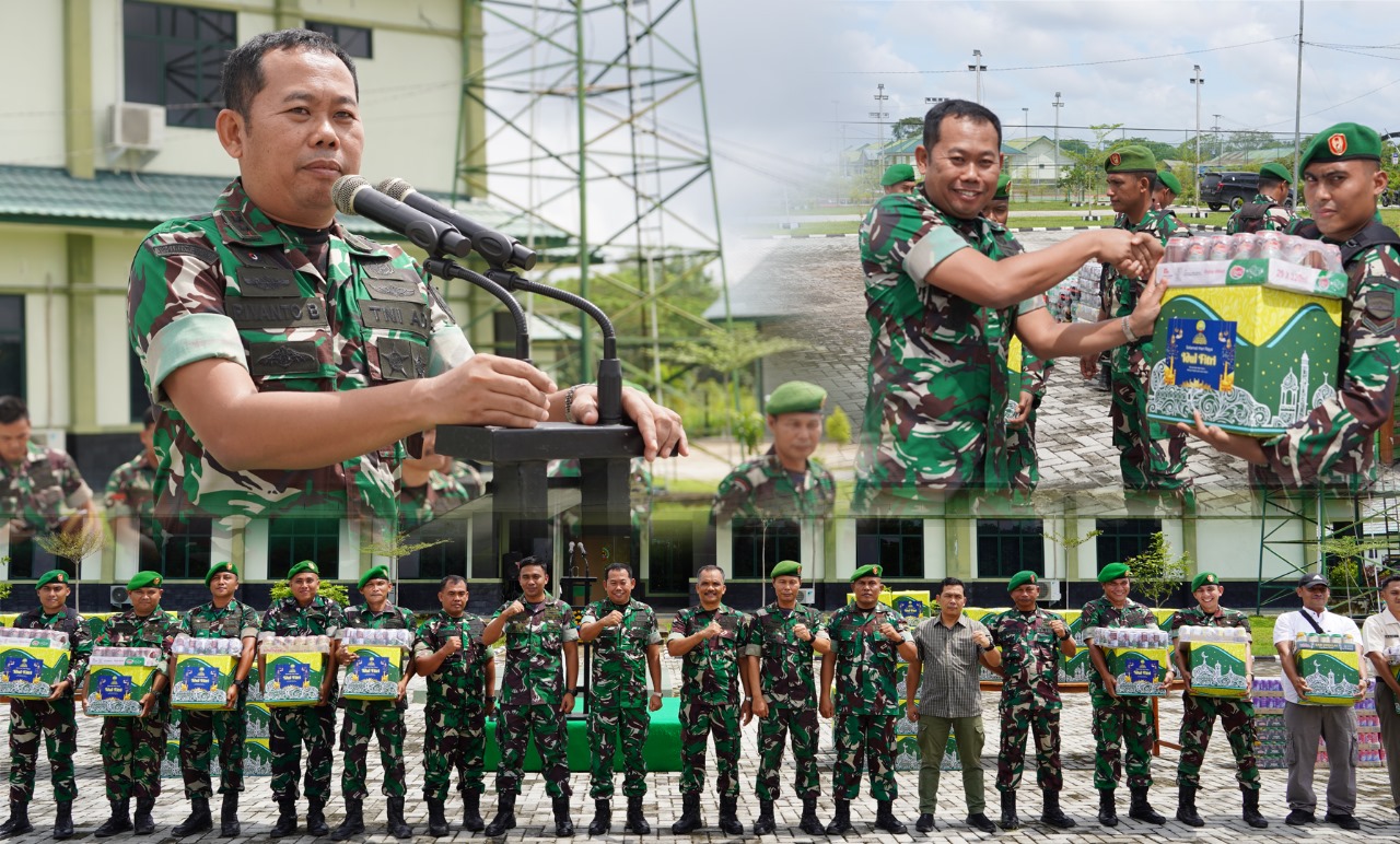 Sambut Hari Raya Idul Fitri 1446 H, Dandim 0322/Siak Bagikan Bingkisan untuk Personel Kodim 0322/Siak