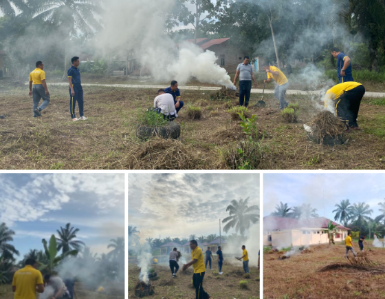 Polsek Koto Gasib, Laksanakan Giat Kurve (Goro) Membersihkan lingkungan Gedung dan Asrama 