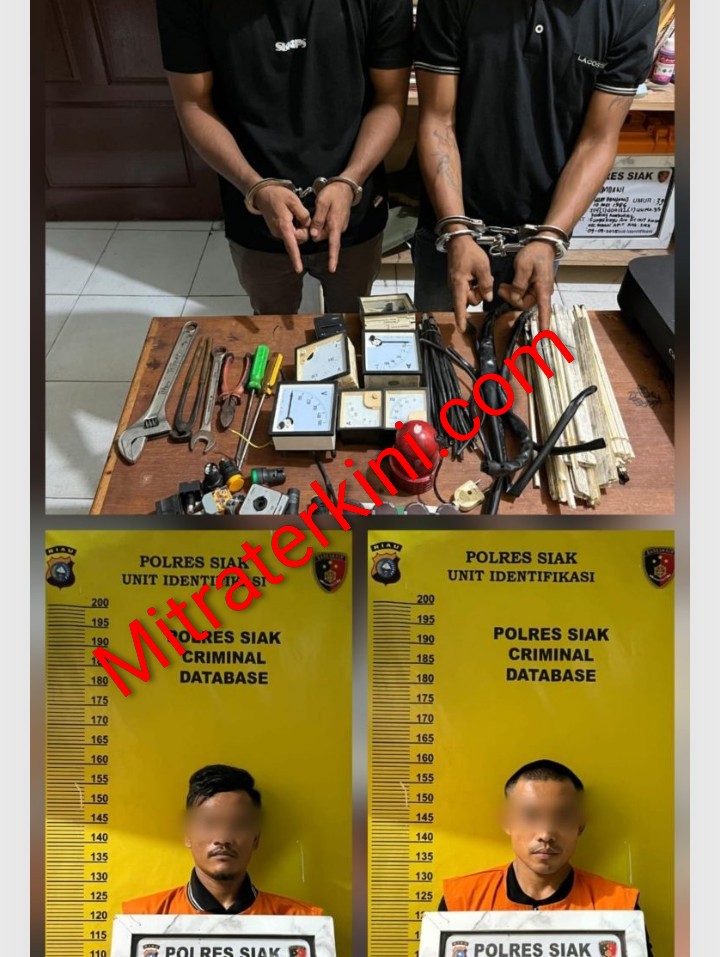 Polsek Sungai Apit Ungkap Kasus Pencurian Mesin Pompa PDAM Senilai Rp150 Juta