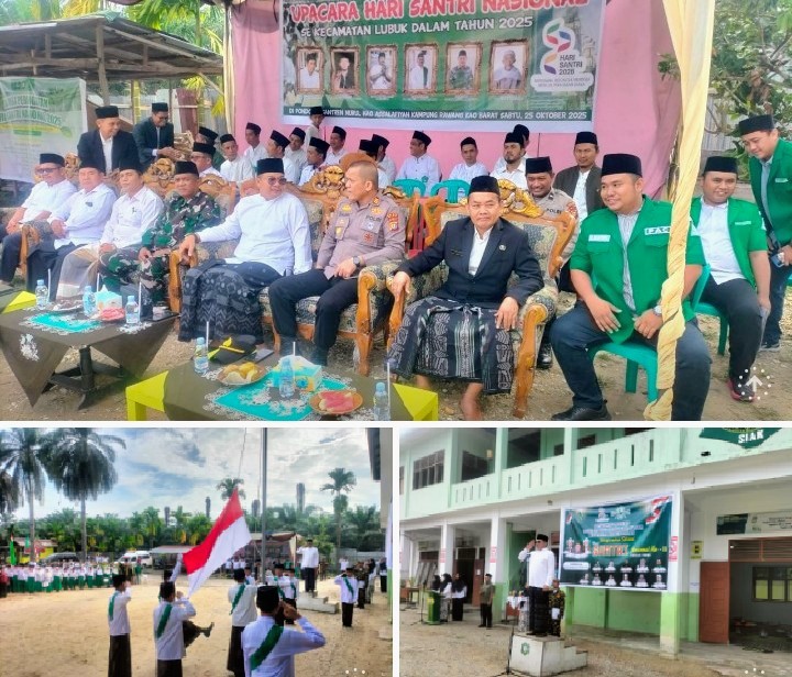 Kapolsek Lubuk Dalam AKP Dr Irwanto SH MH Hadiri Upacara Peringatan Hari Santri Nasional 2025