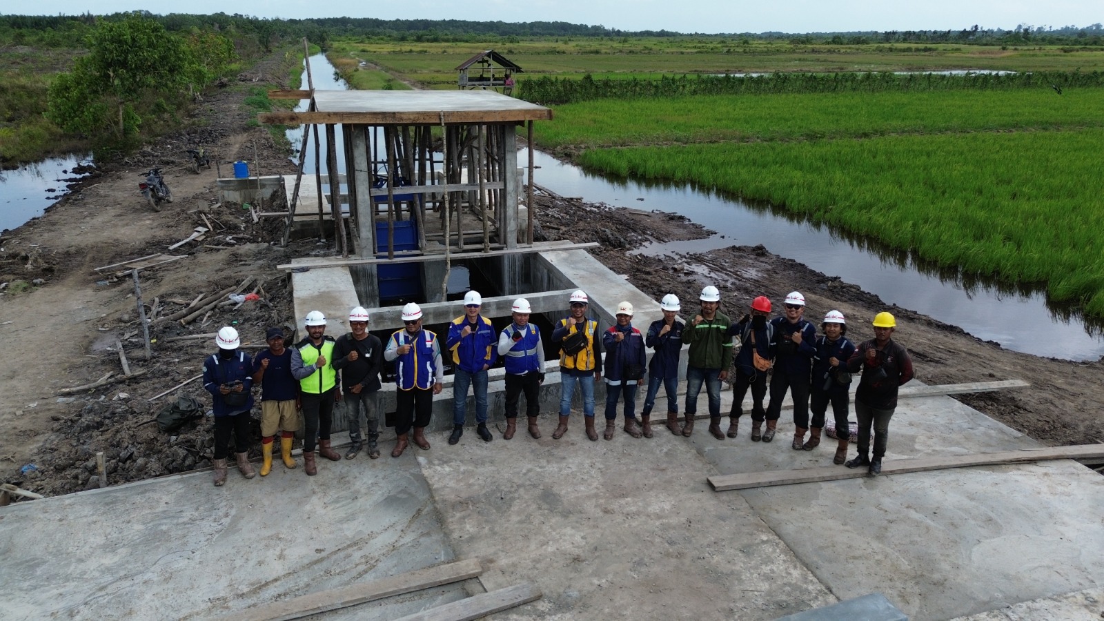 Warga Teluk Lanus Harap Rehabilitasi Irigasi Terus Berlanjut