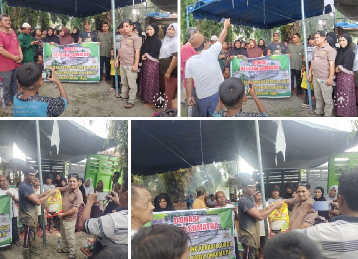 Pemerintah Kampung Keranji Guguh Berangkatkan Bantuan untuk Korban Bencana Tamiang Aceh