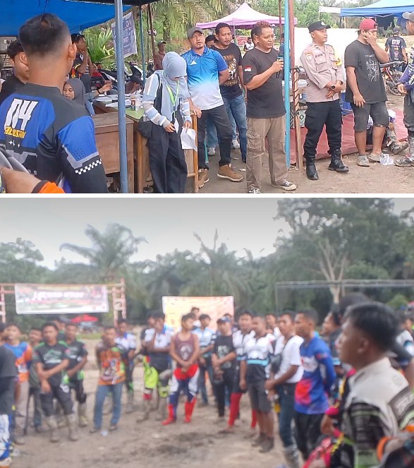 Semarak HUT Kampung Seminai ke-34, Penghulu Resmi Buka Latbar Motor Cross