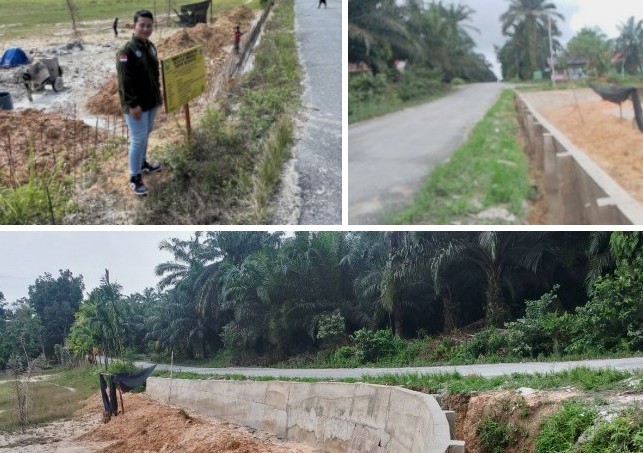 Proyek Turap Dana Kampung 2025 di Sialang Baru Masuki Tahap Penyelesaian