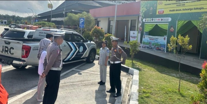Polres Siak Intensifkan Pengamanan di Rest Area KM 45 Kandis, Pemudik Dapat Rasa Aman dan Nyaman