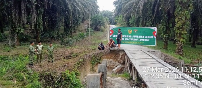 Groundbreaking Jembatan Garuda di Kampung Seminai, Akses Warga Bakal Lebih Mudah