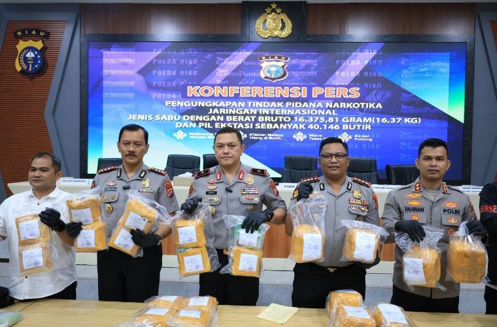 Tak Ada Ampun! Polda Riau Hantam Jaringan Narkoba Internasional
