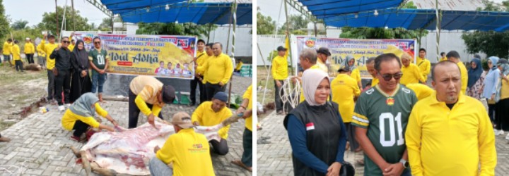 PWMOI Riau dan DNT Tour and Travel Sembelih 4 Ekor Sapi