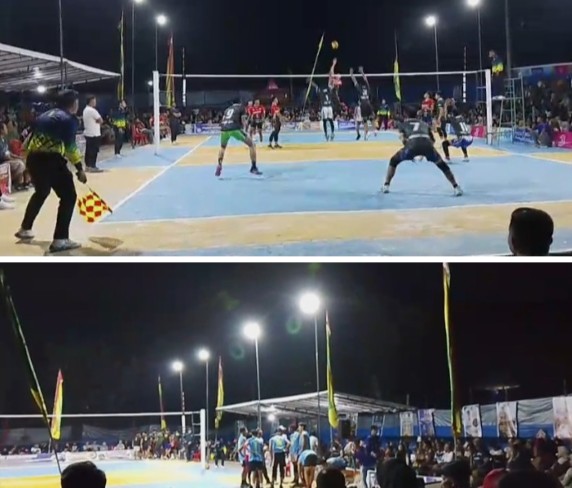 Ribuan Penonton Padati Arena, Babak 8 Besar Empang Pandan Volleyball Tournament Berlangsung Sengit
