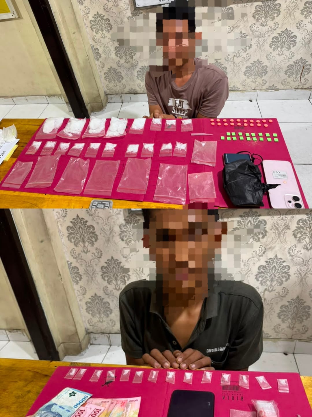 Dua Bandar Narkoba Dibekuk di Kandis, Polres Siak Sita 259 Gram Sabu dan 36 Pil Ekstasi