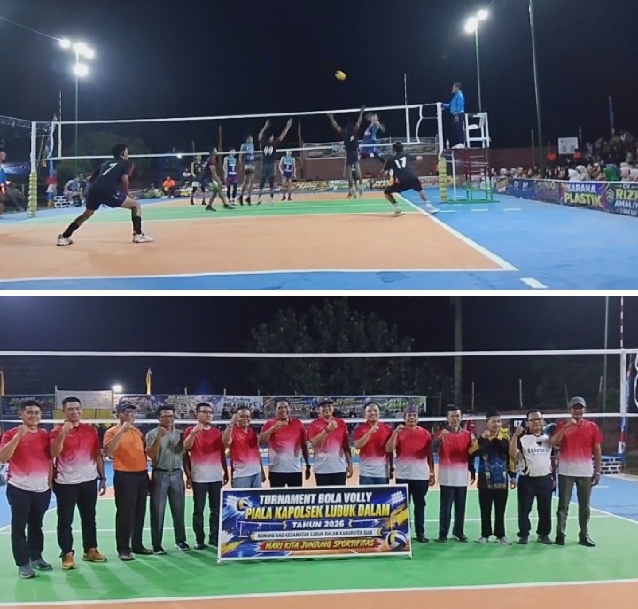 Turnamen Voli Piala Kapolsek Lubuk Dalam Resmi Dibuka, 12 Tim Siap Bertarung