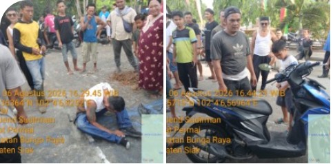 Diduga Curi Motor, Pria Asal Pekanbaru Diamankan Warga Kampung Temusai