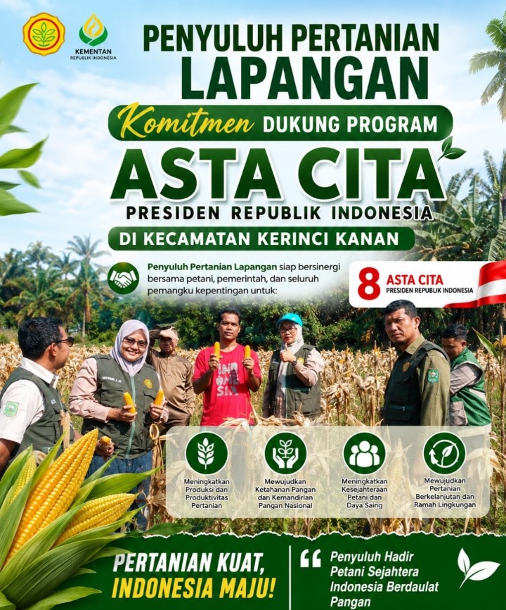 Penyuluh Pertanian Lapangan Kecamatan Kerinci Kanan Konsisten Dampingi Program Asta Cita Presiden di Bidang Ketahanan Pangan