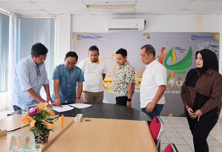 Ketua DPRD Siak Dampingi Robi dan Faruq Minta Maaf ke Tribun Pekanbaru, Perkara Kekerasan Jurnalis Berakhir Damai