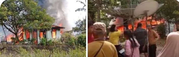 Kebakaran Hanguskan Rumah Warga di RT 12, Blok B, Kampung Sialang Palas, 