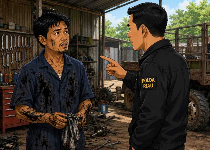Mekanik Bengkel Didatangi Oknum Polisi, Persoalan Grandong Berujung Polemik